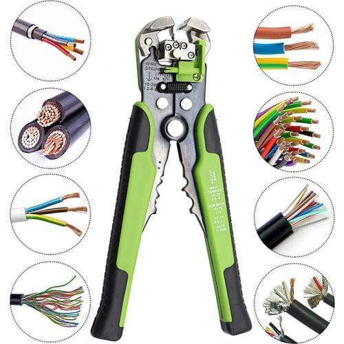 JUNEFOR Wire Stripper Pliers Tool Clamp Adjustable Stripping Pliers Wire Cable Cutting Multitool Stripping Terminal 0.2-6mm Tool