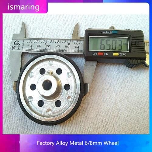 Alloy Metal 6/8mm Wheel 65mm Width 18mm Robot Hub Bruck Metal Tyre RC Car Chassis Rim DIY RC Toy Remote Contro