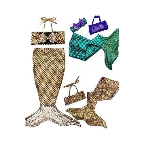 MERMAID LYCRA Swimming Tail Top Set sz Available Kid girl Two-Piece SwimSuits MERMAID