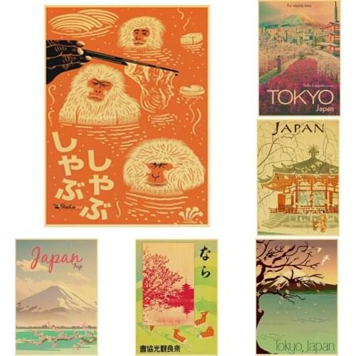 Buy 3 Get 4 Visit Japan Tokyo Travel Posters Art Paintings Vintage Wall Pictures Poster for Living Room Frame Wall Art