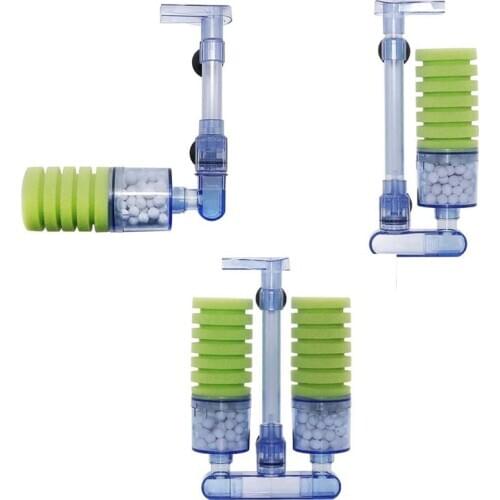 HOT-Aquarium Filter,Ultra Quiet Aquarium Biochemical Sponge Filter Fish Tank Air Pump Betta Fry Aquarium Fish Tank Water Fall Do