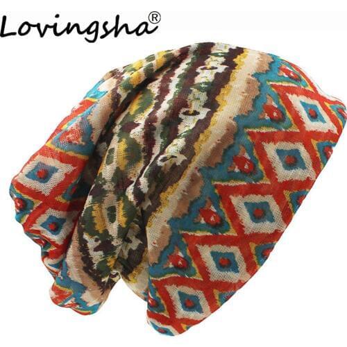 LOVINGSHA high quality new scarf famous brand women neck warmer womens winter knitted hats casual knitted beanie for women a-88