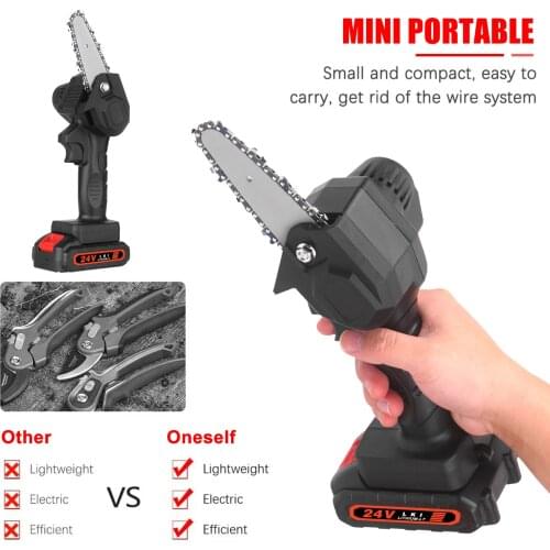 Mini Chainsaw Electric Pruning Saw Rechargeable Lithium Battery Mini Electric Saw