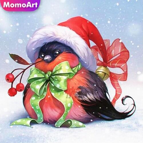 MomoArt Diamond Mosaic Bird Needlework Diamond Painting Animal Picture Of Rhinestone Embroidery Full Square Christmas Home Decor