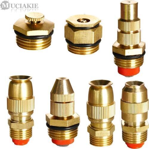 MUCIAKIE 7 Types of 5pcs 1/2'' Male Threaded High Pressure Brass Fog Mist Nozzles Sprayers Lawn Landscape Irrigation Sprinkler