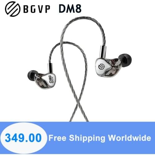 BGVP DM8 Earphone Noise Cancelling Earbuds Knoweles+Sonion 8BA Wired Bass Sweet Vocal In-Ear Model Headset