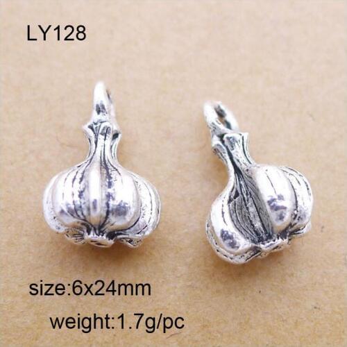 25pcs/lot Alloy Antique Silver 6x24mm Garlic Charm Pendant Fit Bracelet Necklace DIY Metal Jewelry Making