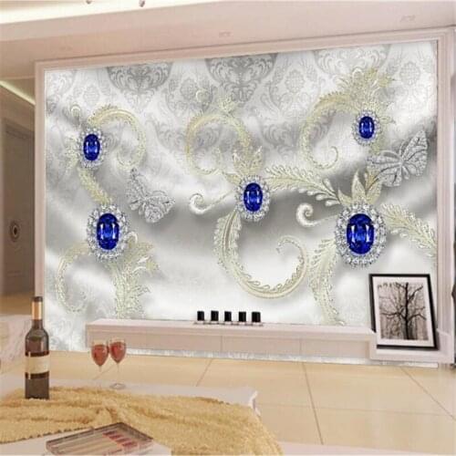Custom wallpaper 3d фотообои large mural sapphire roll pattern TV background wall living room bedroom hotel decorative painting