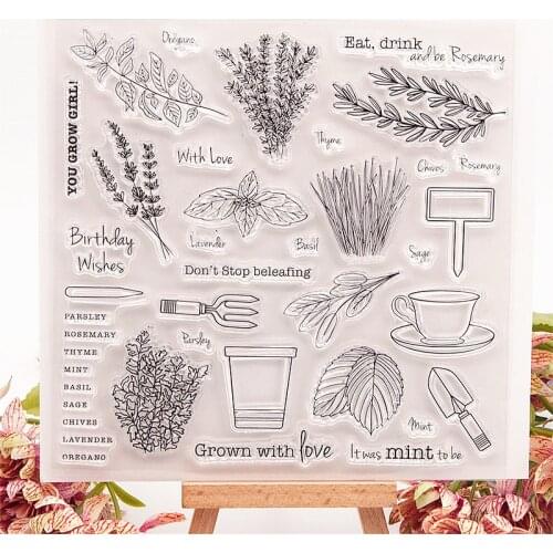15.5x15.5cm Gardening Transparent Seal Clear Stamps Silicone Seal TPR Halloween Christmas Roller stamps DIY Scrapbook Album Card