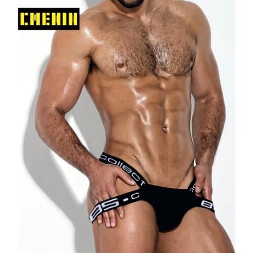 CMENIN Gay Men Underwear Jockstrap Thongs Cueca Male Panties Bikini Underpants Cotton Breathable G String BS3501
