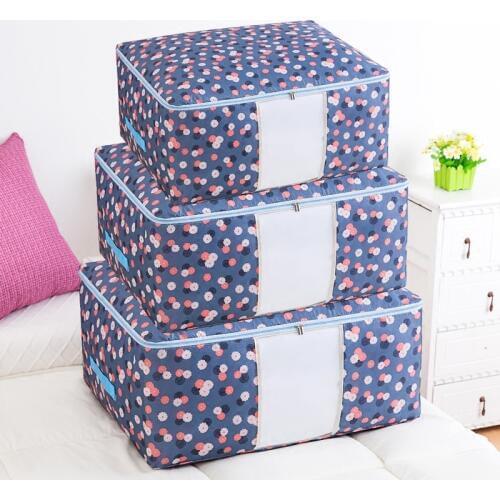 Waterproof Fabric Cloth Storage Bag For Quilt Pillow Bed Lines Duroble Closet Organizer Multi Color Home Sundries Container