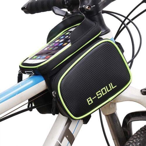 Waterproof Bicycle Tube Frame Bag,Cycling Pouch Touch Screen Phone Holder,Bicycle Saddle Bag For Bicycle Accessories