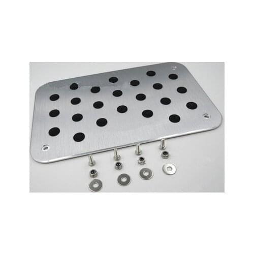 Universal Car Auto Aluminum Floor Carpet Mat Pad Plate Pedal Foot Rest 30x20cm