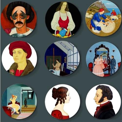 Yury Rysukhin Painting Wall Background Plate European Style Art Plate Fashionable Home Garden Decorative Plate Exquisite Crafts