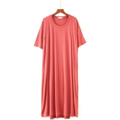 Women Nightgowns Summer Sleepwear Casual Night Wear Plus size Short Sleeve Dress Women Loose Nightdress Home Clothes 90 KG