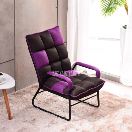 002HPHC Single Sofa Chair Cloth Art Bedroom Reading Relaxing Chair Modern Simple Lazy Sofa Living Room Folding Chair