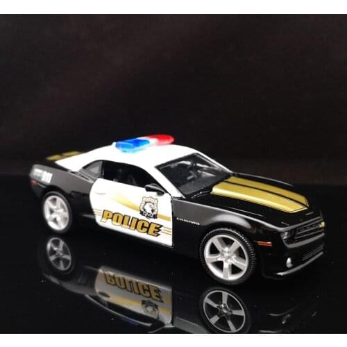 1/36 Scale Chevrolet Camaro Police Car Diecast Alloy Pull Back Car Collectable Toy Gifts for Children