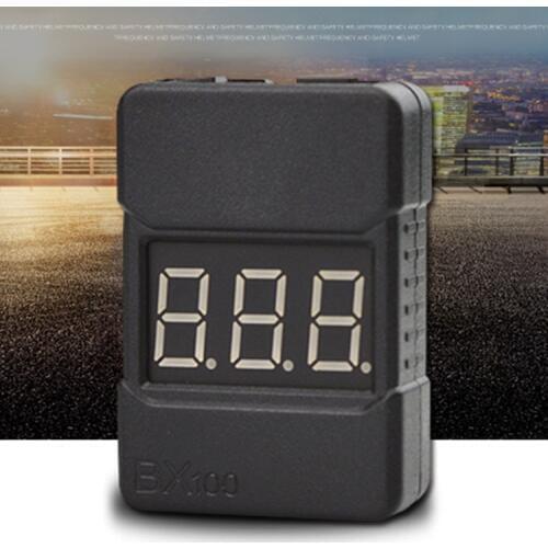 2pcs/1pcs BX100 1-8S Lipo Battery Voltage Tester/ Low Voltage Buzzer Alarm/ Battery Voltage Checker with Dual Speakers