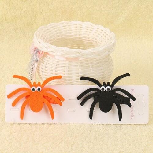 20pcs/lot Boutique Halloween spider clip hair children Halloween prank party accessory wholesale