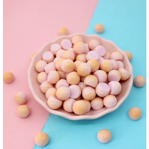 20Pcs Resin Craft Small Steamed Buns Simulation Food Play Flatback Cake Decoration Embellishments Cabochon Parts