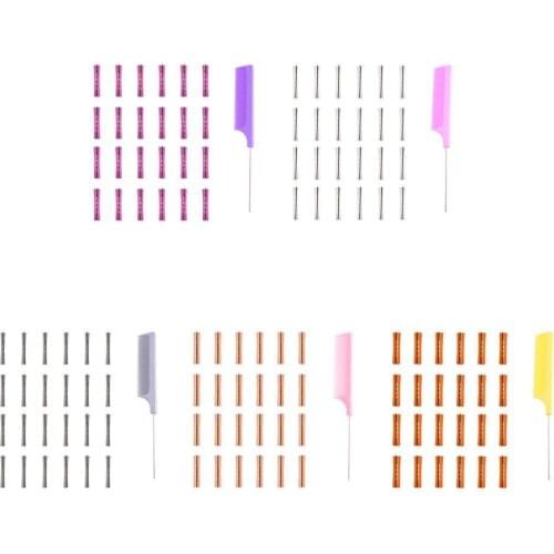 24pcs Color Random Magic Self-Adhesive Hair Rollers Curling Shaft Comb Perm Rods Hairdressing Home Use DIY BeautyTool