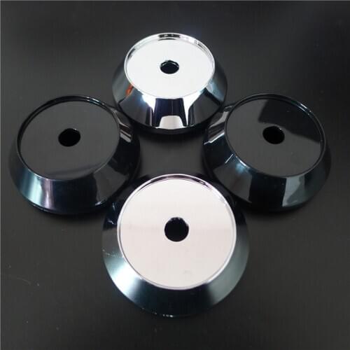 4pcs 65mm Wheels Center Hub Caps for Advan Car Styling Rims Cover No Logo Black Chrome