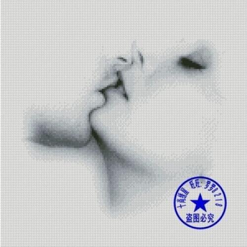 Free delivery Top Quality popular counted cross stitch kit kissing lover, classic nostalgic cross stitch kiss