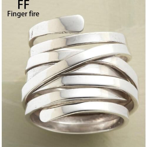 Large 925 Sterling Silver Wraparound Ring Wedding Engagement Jewelry Gifts Size 6 7 8 9 10