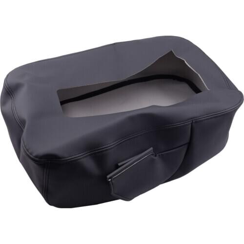 Black Thread Microfiber Leather Console Lid Seat Armrest Top Cover fit for Silverado Suburban Tahoe Sierra 2007-2011 2012 2013