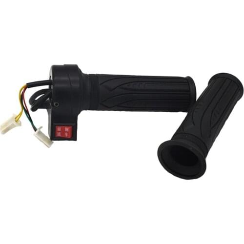 Black Throttle Grip Motor Speed Controller Assembly Handlebar E-bike Scooter