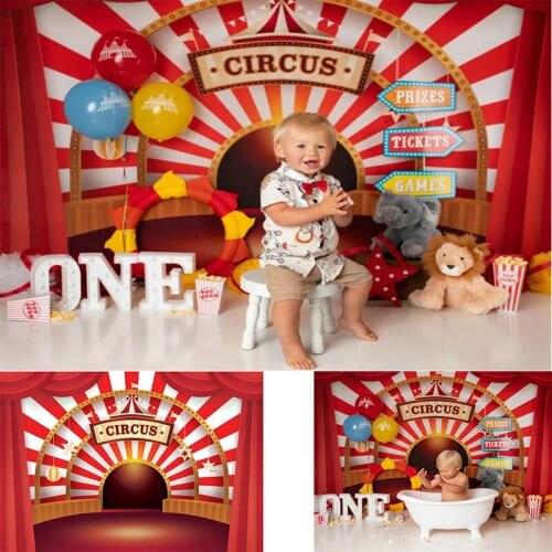 Circus Theme Birthday Party Photography Backdrop Amusement Park Children Portrait Newborn Baby Shower Background Photocall Decor