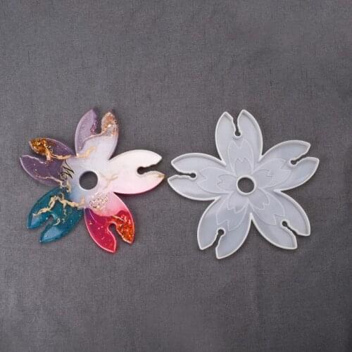 DIY Crystal Epoxy 5 Wine Glass Holder Molds Wine Holder Silicone Model Irregular Resin Tray