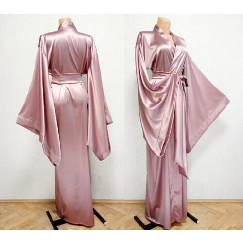 Long Women Bathrobe Custom Made Sleepwear Floor Length Nightgown Many Colors On Sale Robe De Mariée