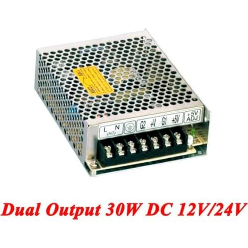D-30C Double output DC power supply 30W 12V/24V,smps power supply for led driver,AC110V/220V Transformer to DC 12V/24V