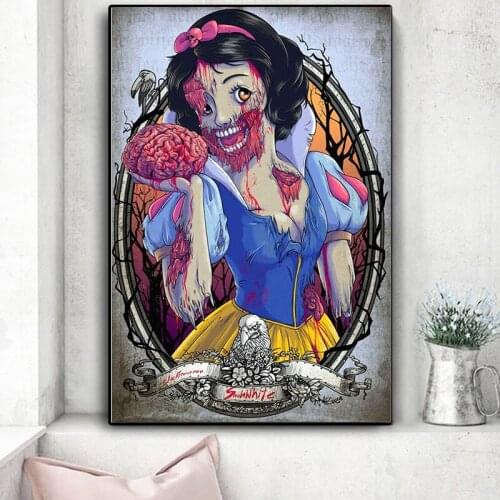 Disney Princess Canvas Painting Wall Art Creative Poster and Print Picture for Living Room Home Decoration