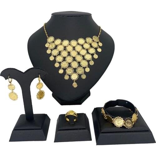 Ethiopian/Eritrea/Habesha/Africa/Middle East/Iran Bridal Gold Color Arab Engagement Party Jewelry Sets wedding Gift