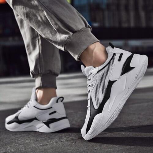 Sneaker Male Leisure Shoes White Sneakers Men Causal For Casual Fashion Light Breathable Solid Knitting Summer Spring 2020