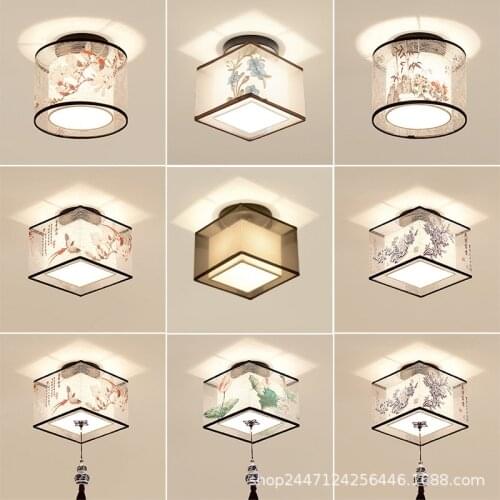 New Chinese Ceiling Lamp Balcony Aisle Lamp LED Modern Simple Corridor Porch Bedroom Lamp Chinese Living Room Lamp