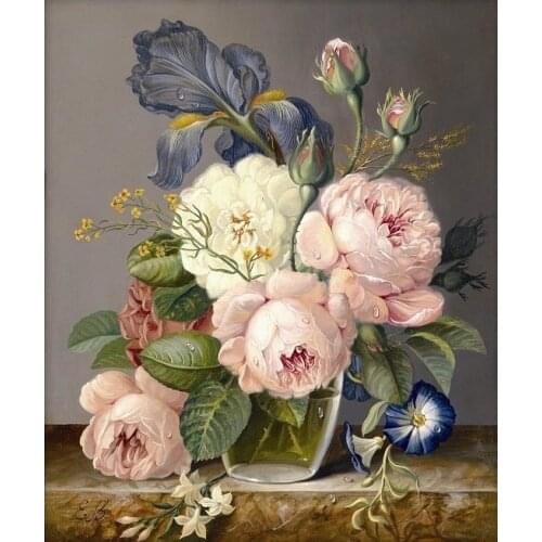 2016 New Diamond Mosaic Diamond Embroidery Beads Love Vase Peony Flowers Diamonds Cross Stitch Painting Inlay Handwork
