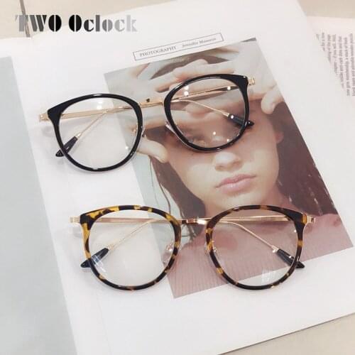 TWO Oclock Oversized Glasses Frame 2021 Brand Fashion Women Eyeglass For Optic Myopia Prescription Lens Female Spectacle