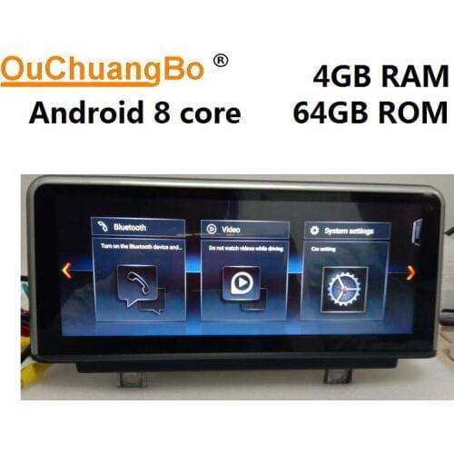 Ouchuangbo car stereo gps radio for BMW 3 Series F30 F31 F34 F35 2013-2016 with 8 core 4+64 1920*720 Blu-ray screen android 9.0