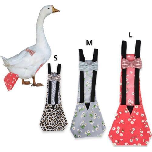 Pet Chicken Duck Diaper Washable Poultry Goose Clothes Bowknot Design With Elastic Band