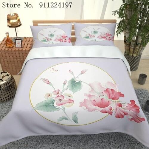 Nordic Simple Bedding Set Adult Duvet Cover Set Bedclothes Flower Bed Linen Sheet Single Double Queen King Size Quilt Covers