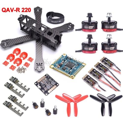 QAV-R 220mm 220 Carbon Fiber Racing Drone Quadcopter F3 / F4 Flight Controller RS2205 2300KV Motor LittleBee 30A BLHeli_S ESC