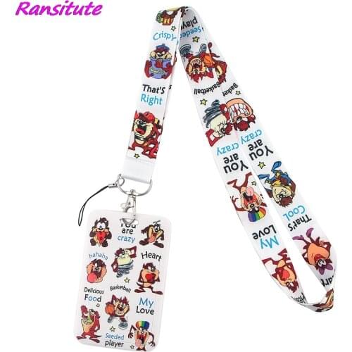 Ransitute R1750 Anime Monster Cartoon Card Holder ID Holder Bus Card Holder Staff Card Phone Lanyard Accessories For Child