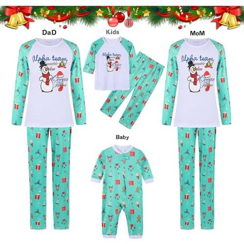 Christmas Family Matching Pajamas Sets Homewear Mother Daddy Baby Girl Boy Family Family Look Men Women Kids Xmas Clothing