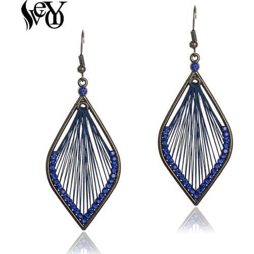 VEYO Ear hook Handmade line Earrings for Women Vintage Bohemian Style Drop Earrings New Gift