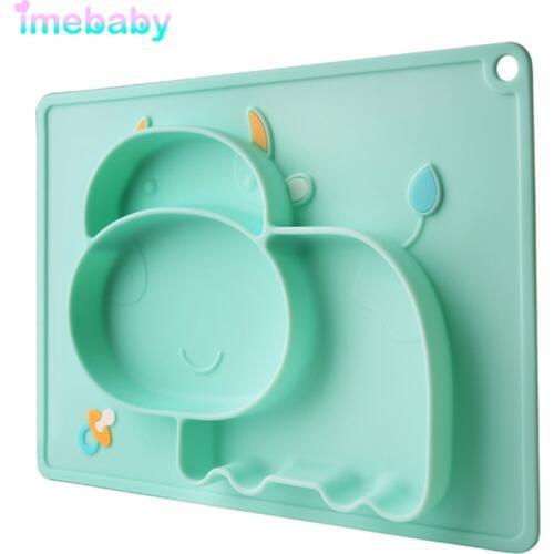 Imebaby Silicone Baby Bowl Childrens Tableware plate on the sucker Bowl Child Meal Feeding baby plate