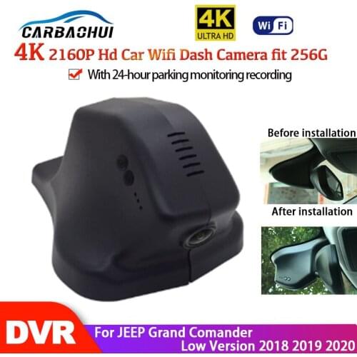 4K Hidden HD 2160P Car DVR Wifi Video Recorder Dash Cam Camera By APP Control For JEEP Grand Comander Low Version 2018 2019 2020