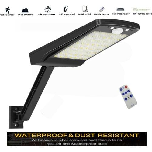 LED Solar Light Outdoor Waterproof Motion Sensor Lights Security Wall Lighting For Garden Yard With Three mode